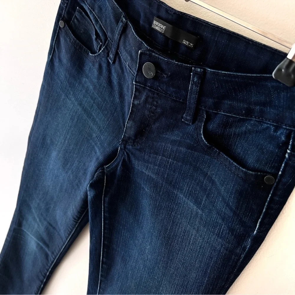 Serfontaine low rise skinny jean dark wash cigarette leg stretch Euphoria sz 25